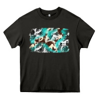 Asphalt Cowhide Background Western Heavy Core Tee - texasbilliewilder