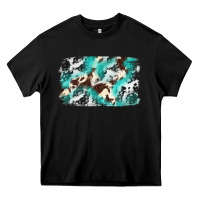Black Cowhide Background Western Heavy Core Tee - texasbilliewilder