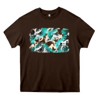 Chocolate Brown Cowhide Background Western Heavy Core Tee - texasbilliewilder