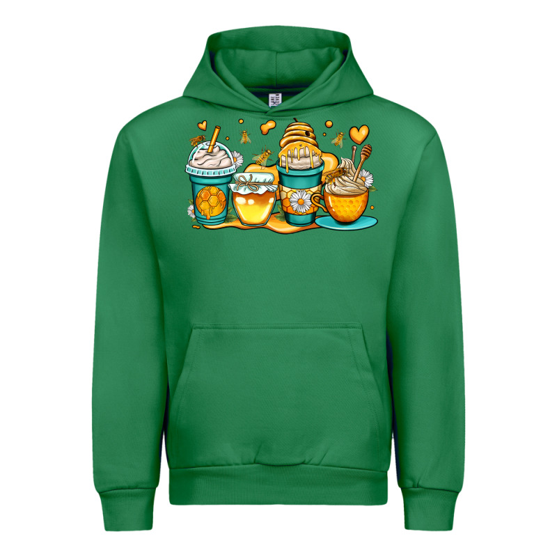 Honey Bee Coffee Cups Urban Hoodie by OliviaCreatesArt | Teevron