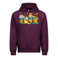 Mauve Wine honey bee coffee cups Urban Hoodie - OliviaCreatesArt