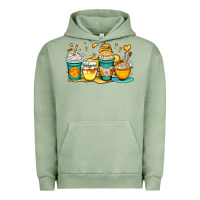 Pigment Oil Green honey bee coffee cups Urban Hoodie - OliviaCreatesArt