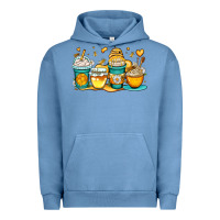 Pigment Pebble Blue honey bee coffee cups Urban Hoodie - OliviaCreatesArt