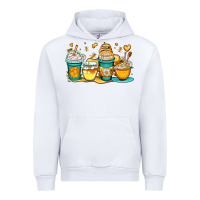 White honey bee coffee cups Urban Hoodie - OliviaCreatesArt