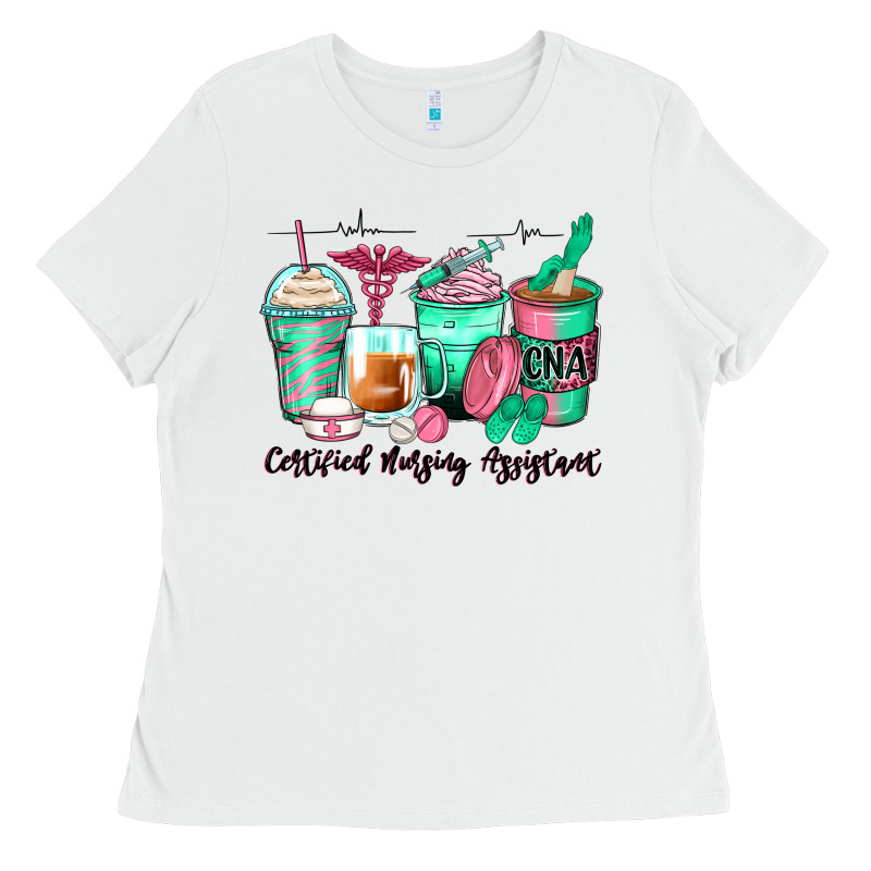 Certified Nursing Assistant Coffee Cups Ladies Tee by Zillion Design Studio | Teevron
