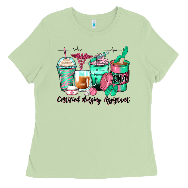 Certified Nursing Assistant Coffee Cups Ladies Tee by Zillion Design Studio | Teevron