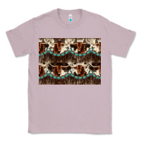 Lilac Longhorn Cow Pattern Classic Tee - CowhideDigitalArt