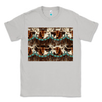 Moon Dust Longhorn Cow Pattern Classic Tee - CowhideDigitalArt