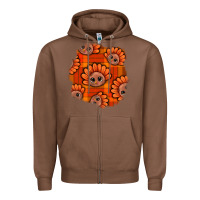 Chestnut Thanksgiving Turkey With Tartan Patch Zipper Hoodie - BundleAndBundleShop