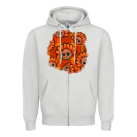 Dove Grey Thanksgiving Turkey With Tartan Patch Zipper Hoodie - BundleAndBundleShop