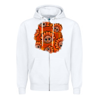 White Thanksgiving Turkey With Tartan Patch Zipper Hoodie - BundleAndBundleShop