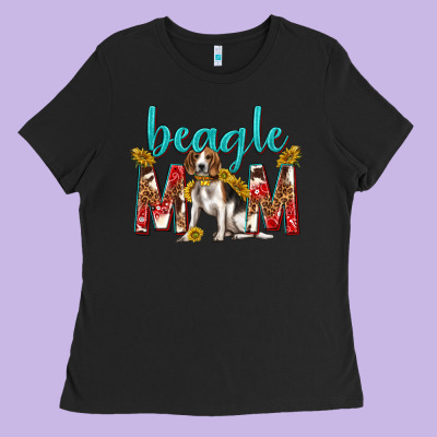 Western Beagle Mom Ladies Tee Designed By Texasbilliewilder