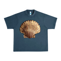 Midnight Navy Japanese Scallop Shell Urban Heavy Tee - LillyAllenDesigns