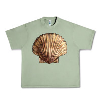 Oil Green Japanese Scallop Shell Urban Heavy Tee - LillyAllenDesigns
