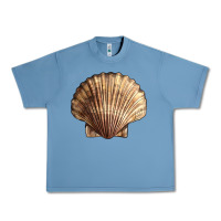 Pebble Blue Japanese Scallop Shell Urban Heavy Tee - LillyAllenDesigns