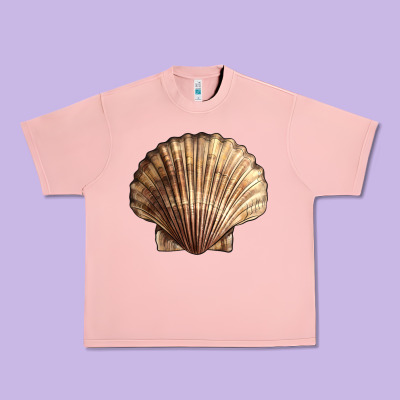 Japanese Scallop Shell Urban Heavy Tee Designed By Lillyallendesigns