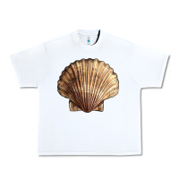 White Japanese Scallop Shell Urban Heavy Tee - LillyAllenDesigns