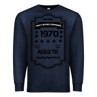 Navy vintage quality without compromise 1970 Premium Sweatshirt - Bettercallsaul
