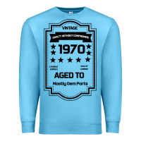 Ocean Blue vintage quality without compromise 1970 Premium Sweatshirt - Bettercallsaul