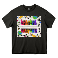 Asphalt Personalized Crayons Heavy Core Tee - texasbilliewilder