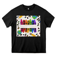 Black Personalized Crayons Heavy Core Tee - texasbilliewilder
