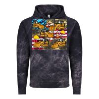 Cloud Black bulldozer camouflage american flag Vintage Hoodie - Artiststas