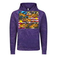 Cloud Purple bulldozer camouflage american flag Vintage Hoodie - Artiststas