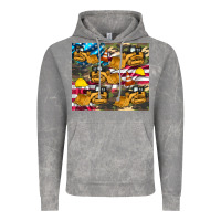 Cloud Rock bulldozer camouflage american flag Vintage Hoodie - Artiststas