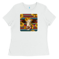 White serape hereford coaster Ladies Tee - JahusDesignShop