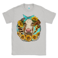 Moon Dust simmental heifer with sunflowers and leopard Classic Tee - LillyAllenDesigns