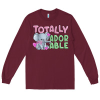 Burgundy totally adorable Long Sleeve Tee - MaliasSmallBusiness