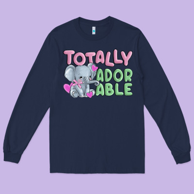 Totally Adorable Long Sleeve Tee Designed By Maliassmallbusiness