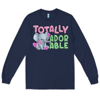 Navy totally adorable Long Sleeve Tee - MaliasSmallBusiness