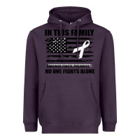 Plum No One Fights Alone Pancreatic Cancer Awareness Heavyweight Hoodie - Bettercallsaul