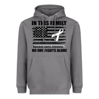 No One Fights Alone Pancreatic Cancer Awareness Heavyweight Hoodie | Teevron