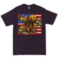 Plum Army USA lag leopard camouflage sunflower 20oz Premium Tee - Neo Western
