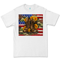 White Army USA lag leopard camouflage sunflower 20oz Premium Tee - Neo Western