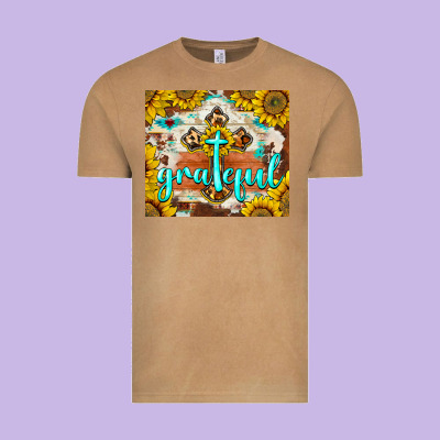 Grateful Cross Vintage Tee Designed By Barkaloodesign