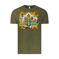 Vintage Olive grateful cross Vintage Tee - BarkalooDesign