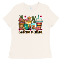 Bone cafecito y chisme coffee cups Ladies Tee - Zillion Design Studio