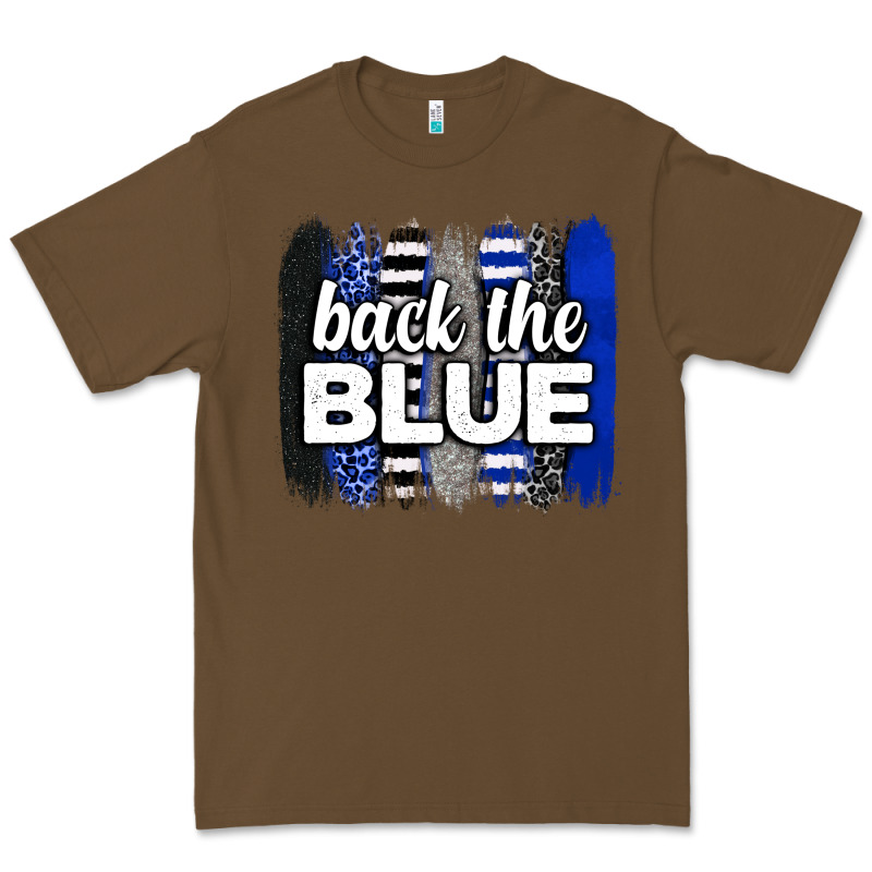 Back The Blue Brushstrokes Premium Tee by Neo Western | Teevron