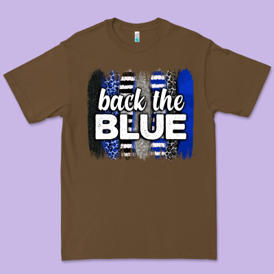 Back The Blue Brushstrokes Premium Tee Designed By Neo Western