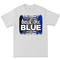 Dove Grey Back the blue brushstrokes Premium Tee - Neo Western