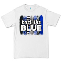 White Back the blue brushstrokes Premium Tee - Neo Western