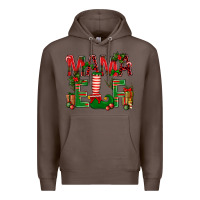 Coffee Christmas Mama Elf Premium Hoodie - NancyCooperArtShop