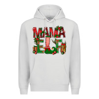Dove Grey Christmas Mama Elf Premium Hoodie - NancyCooperArtShop
