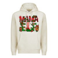 Oatmeal Heather Christmas Mama Elf Premium Hoodie - NancyCooperArtShop