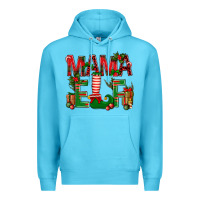 Ocean Blue Christmas Mama Elf Premium Hoodie - NancyCooperArtShop