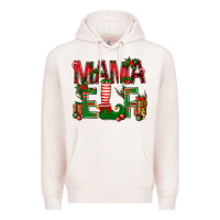 Pale Pink Christmas Mama Elf Premium Hoodie - NancyCooperArtShop