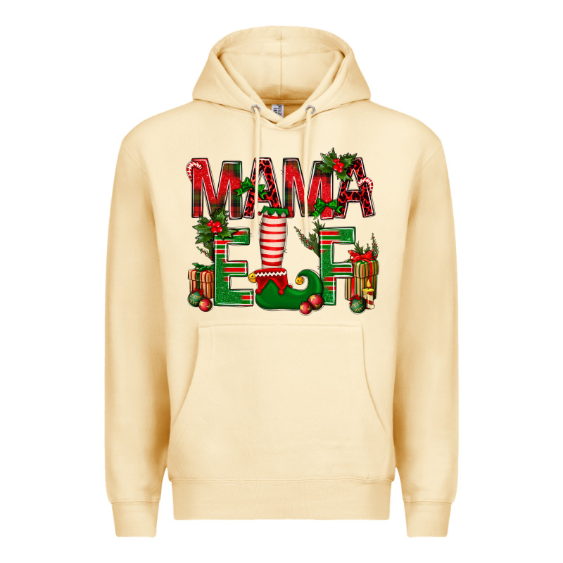 Christmas Mama Elf Premium Hoodie by NancyCooperArtShop | Teevron